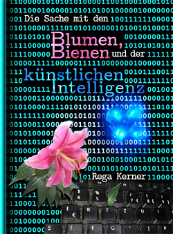 Cover KI-Buch mit vielen Zahlen, Blume, Tastatur